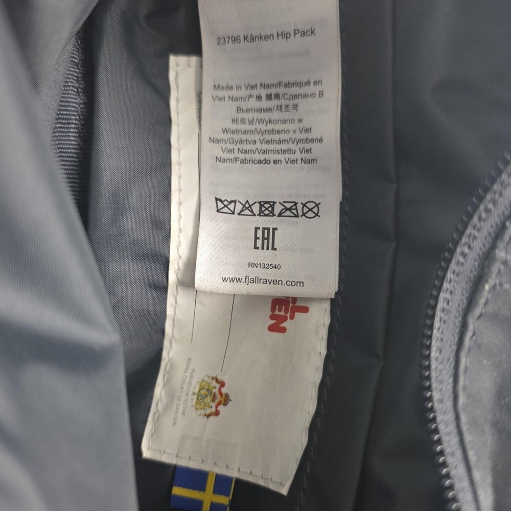 Fjallraven Kanken Hip Pack Belt Bag Womens Small Blue Canvas Travel Waist - Picture 13 of 13